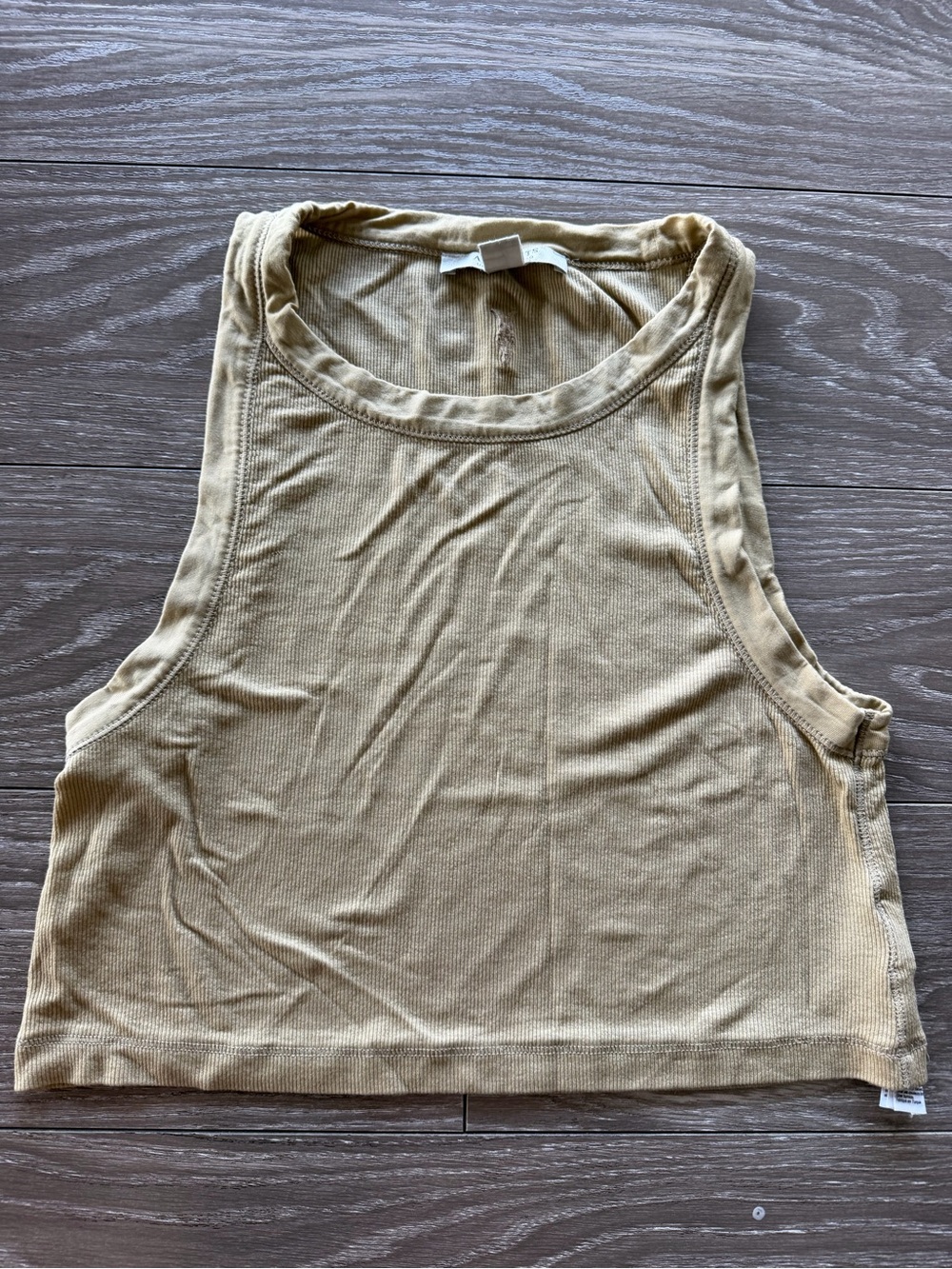 All Saints Women's Ribbed Tank Crop Top - Tan